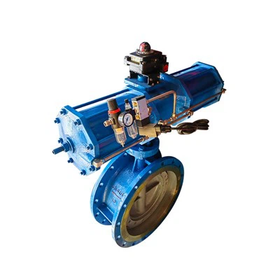 3 つの偏心金属シール空気圧バタフライ バルブ